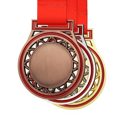 China China Medal Factory Gold Plated Custom Metal Souvenir Sports 3d Blank Award Medals for sale