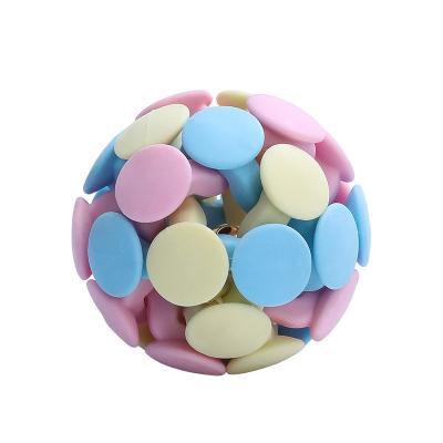 China OEM ODM Stocked Wholesale Pet Sounding Interactive Chew Bite Dog Cat Toy Bell Knitting Ball for sale