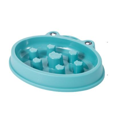 China Automatic Healthy Durable Pet Food Pets Slower Cats Feeding Dishes Frog Form No Choking Slow Feeder Dog Bowl for sale