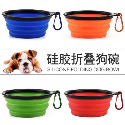 China Automatic Multi Color Silicone Dogs Cats Portable Folding Water Bottle for Travel Outside Walking Camping for sale