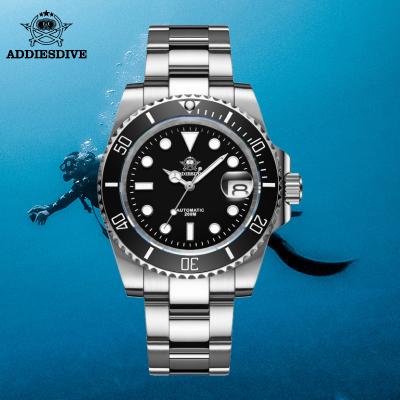 China Factory Business Automatic Water Green Date [NH35] Ghost Automatic Mechanical Watch Steel Strap Sapphire Mirror Diving Men's Watches In Stock for sale