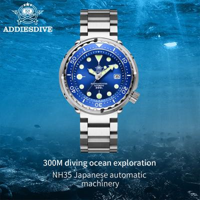 China Seiko NH35A sapphire crystal C3 automatic date watch supplier addies automatic mechanical diving Swiss luminous movement boxes steel men's watch for sale