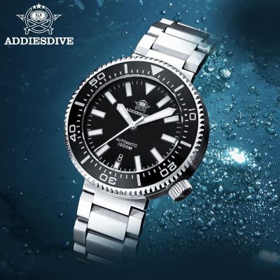 China ADDIES [NH35] ADDIES factory direct sales men's business C3 hockey automatic mechanical luminous diving steel watch 1000m for sale