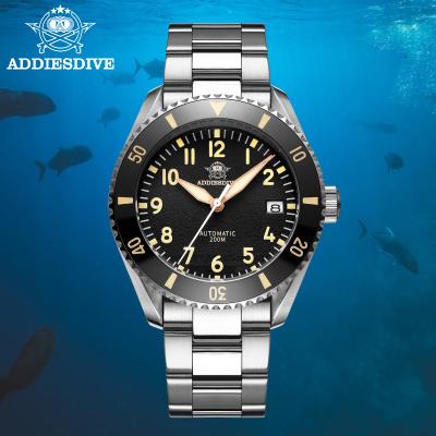 China Addies brand automatic watch men's automatic mechanical watch 316L steel 316L steel waterproof luminous men's watch dropshipping for sale