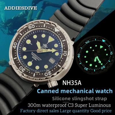 China Automatic Mechanical Seiko NH35A Sapphire Crystal C3 Diving Watch Automatic Date Supplier Luminous Swiss Movement Boxes Rubber Steel Men's Watch for sale