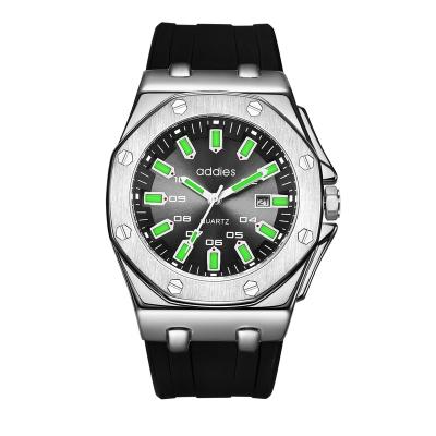 China New hot sale automatic date men's sports watch Japan mov't luminous calendar fashion waterproof business quartz watch manufacturers wholesale for sale