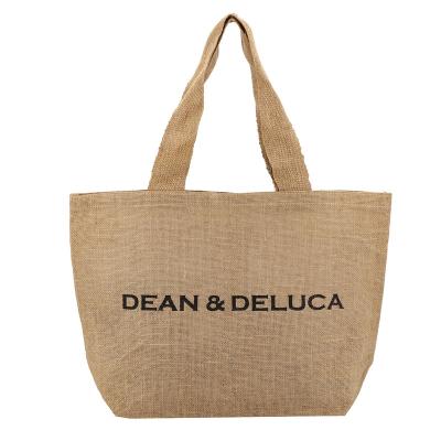 China NATIONAL Durable Natural Color Burlap Tote Bag With Handles Clothes Storage Shopping Canvas Bags for sale