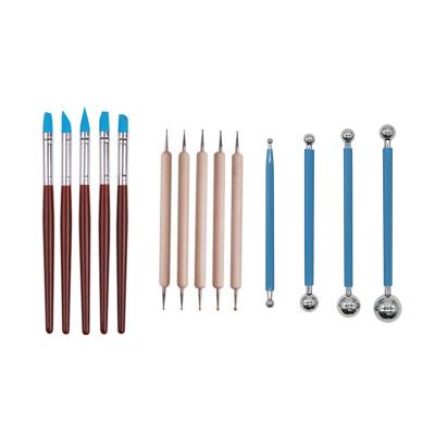 China Hot Selling 14pcs Amazon Clay Tools Pottery Cutter Soft Ceramic Clay Polymer Clay Carving Sculpture Mandala Painting Dotting Tool Kit for sale