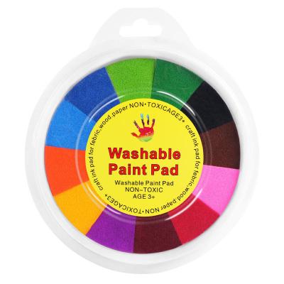 China For Kids Painting Fun Eco Friendly Washable Finger Paint Pad , 18colors Kids Finger Ink Pad for sale