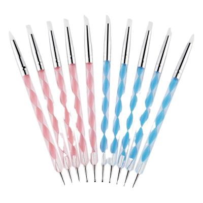 China 5pcs Promotional Wooden Silicone or Acrylic Clay Sculpting Tool for Modeling Dotting Nail Art Pottery Clay Tools DIY Carving Sculpting Tools for sale