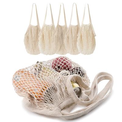 China Folding Reusable Collapsible Organic Tote Mesh Shopping String Net Cotton Bag For Shopping for sale