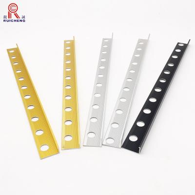 China Modern China Factory Decorative Pad Aluminum Profiles Gold Ceramic Tile Trim for sale