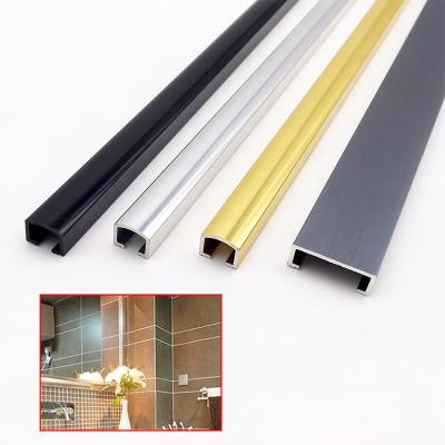 China Modern Metal Transition Strips For Vinyl Flooring Dubai Tile Trim U Shape Edge Aluminum Corner for sale