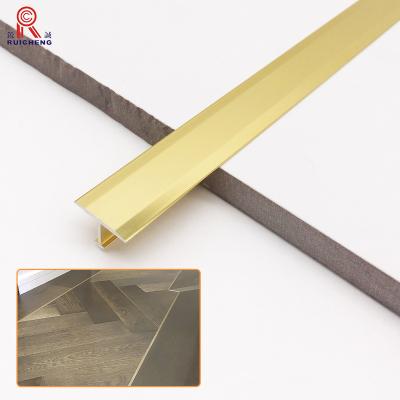 China Modern T Shaped Kitchen Profile Corner Ceramic Tile Transition Strips Aluminum Cabinet Edge Trim for sale