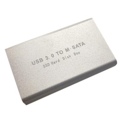 China Wholesale Hdd MSATA Aluminum Metal Beautiful To Type C Hard Drive SSD External Hdd Case USB 3.0 Slot for sale