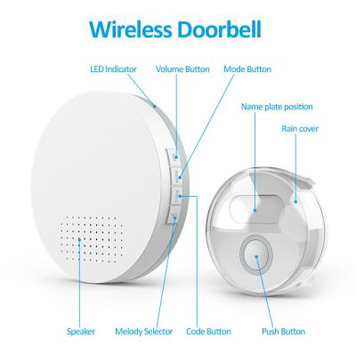 China Ringbell QH-863A Modern Self-Learning Wireless Doorbell for sale