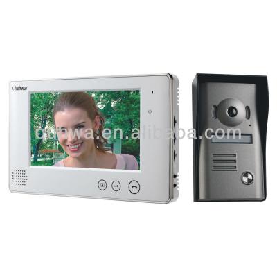 China Surveillance CE RoHS FCC 2 Wires 7 Inch Handsfree Video Door Phones for sale