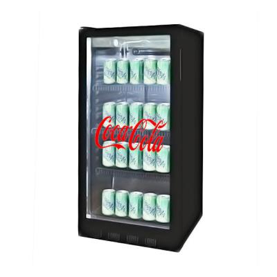 China energy & Supermarket Hotel Display Beer Fridge Hinge Door Back Single-Holded Glass Bar Pulling Warranty Mini Freezer for sale