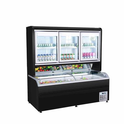 China Single-Temperature Good Quality Super Market Wholesale Customized Display Glass Transparent Door Commercial Freezer for sale