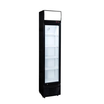 China Vertical Glass Coke Beer Milk Beverage Display Refrigerator Single-temperature Cold Door Drinks Cooler for sale