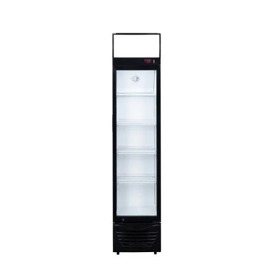 China Single-temperature Cooler Commercial Upright Fridge Glass Door Soft Drink Showcase Display Fridge for sale