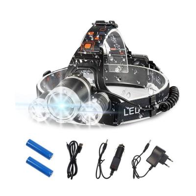 China Camping Supplier Outdoor Essential Rechargeable Safety Warning Headlight USB High Brightness Led Miners Headlamp For Night Working for sale