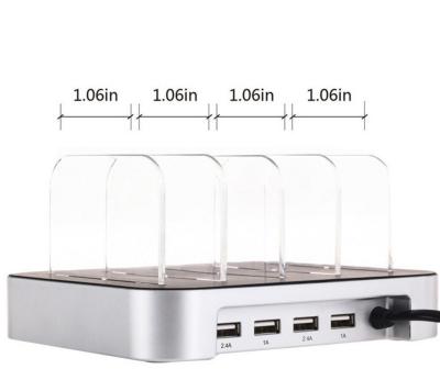 China 6v 4.8A Tablet USB Charging Station Innovations Dock Multiple Desktop Charger 4 Left Charging Station for sale