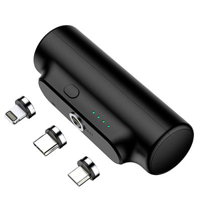 China 3000mah Power Magnetic Portable Power Bank 3000mah Support 2021 New Next Fast Charging Mini Magnetic Finger Bank for sale