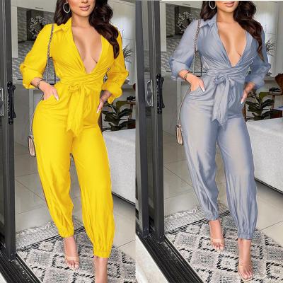 China Womens QUICK DRY sexy one piece jumpsuit custom long sleeve overalls for women lady overalls, playsuits drop spring 2023 women s clothing for sale