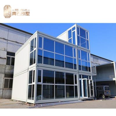 China Modern Prefab Portable Cabin With Pavilion House Glass Wall Container House for sale