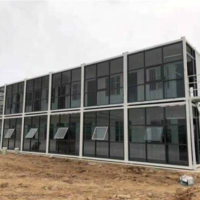 China Eco-friendly Luxury Glass Wall Two Storey Low Price Prefab 20ft Three Bedroom Container Living House for sale