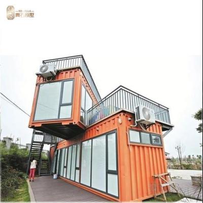 China China supplier low cost price 40ft 20ft eco-friendly prefab container house used for villa, hotel and public toilets for sale