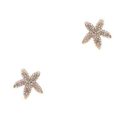 China New Design Fashion Delicate Small Metal Starfish Shape Stud Post Earring For Women for sale