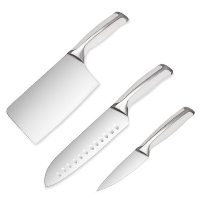 China Viable Fruit Vegetable Slicing Chef Knife Kitchen Slicing Knives With Stainless Steel Handle Chef's Knife Set for sale