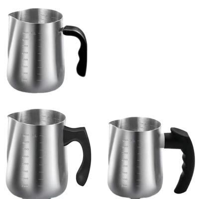 China Wax Cup Measuring Scale Viable Tea Cup Coffee Pitcher Milk Stainless Steel Internal And External Melting Cup for sale