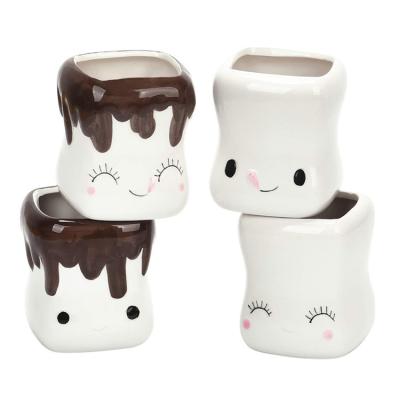 China 4 Piece Marshmallow Viable Creative Expression Mug for sale