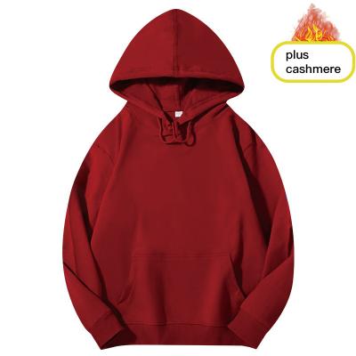 China Custom Printing Hoodies Logo Label Pullover Sweatshirts Mens SHUMON Heavy Embroidery Cotton High Quality Windproof Dot for sale