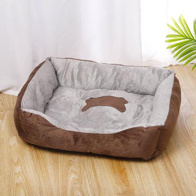 China Breathable Large Dog Bed Washable Pet Sofa Bolster Bed With Removable Cover Foam Large Dog Beds For Dogs for sale