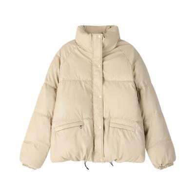 China Sustainable Cross Border New Warm Down Cotton Jacket For Women With Short Standing Neck Small Figure Thickened Fashionable Coat for sale