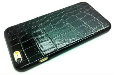 China Professional Luxury Black Crocodile Iphone Leather Case , Cell Phone Accessories for sale