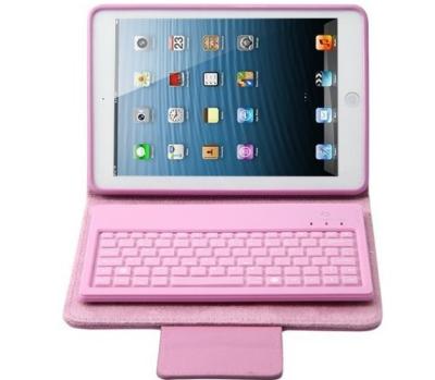 China Pink Bluetooth Tablet Keyboard Cases For Ipad Mini / Ipad Mini 2 Protective Cover for sale