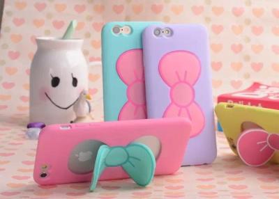 China Caso híbrido suave de la parte posterior del silicón de la historieta linda TPU para Iphone 6 con Bowknot precioso en venta