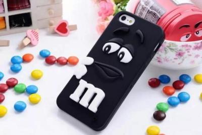 中国 M チョコレート漫画の Iphone 6 のスカイ ブルーのプラスのシリコーンの箱/紫色/黄色/オレンジ 販売のため