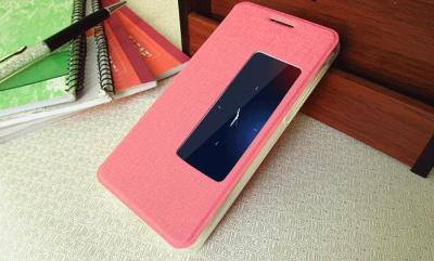 China Smart Window Flexible Soft Huawei Phone Cases Pink / Huawei G730 Cover for sale