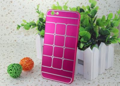 China Durable Pink Aluminum + PC Iphone Protective Cases / Brushed Metal Phone Case for sale