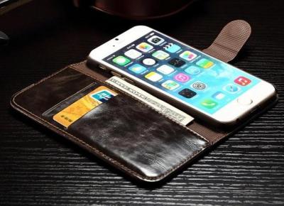 China Cell Phone Leather Wallet Cases for sale