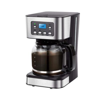 China Commercial 2024 Hot selling 12 Cups  Home portable coffee maker electric smart electric pour Anti-drip Function coffee machine 1500 ML for sale