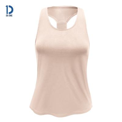 China Newest 94% Breathable Polyester Breathable Dry And Comfortable Superfine Bamboo Fiber Yoga Sleeveless T-Shirt for sale