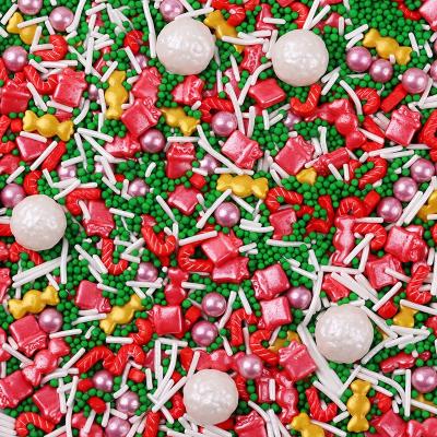 China Mixed Cake Sprinkles For Candy Sugar Beads For Bakery Christmas Festival Event Gift Shape Decoration for sale