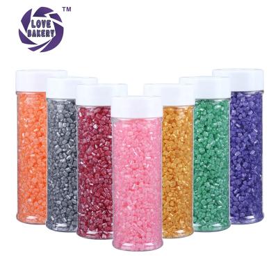 China Cookies / Cakes / Ice Cream / Cupcake / Lollipop / Donut Love Bakery Shimmers Sugar Crystals For Cookies Edible Baking Ingredients Sprinkles Cake Decorations 7 Colors 6 Natural Mesh for sale